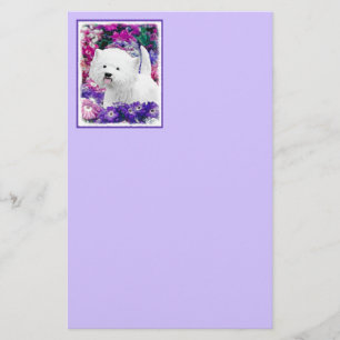 Papelaria West Highland White Terrier Pintando Arte Canina