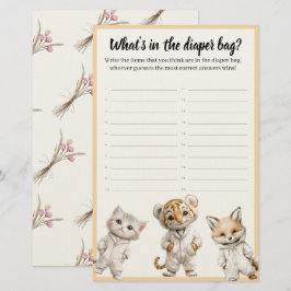 Papelaria Whats in the diaper bag? Whimsical Pajama Animals