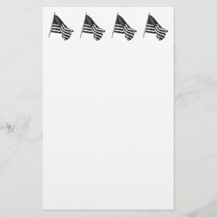 Papelaria White American Flag Sketch