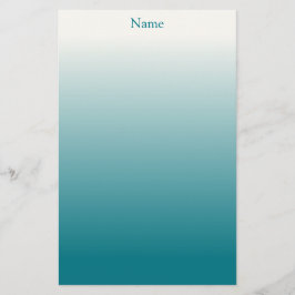 Papelaria White e Teal Ombre Personalizados
