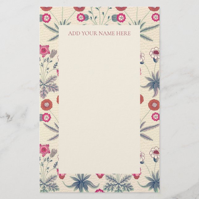 PAPELARIA WILLIAM MORRIS "DAISY" PATTERN STATIONERY (Frente)