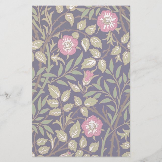 Papelaria William Morris Sweet Briar Floral Art Nouveau (Frente)