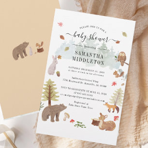 Papelaria Woodland cria Chá de fraldas