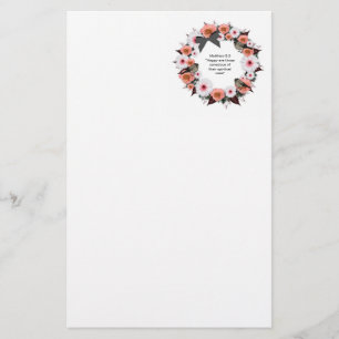 Papelaria Wreath Flowers Greenery Floral Religiosa Arte de P