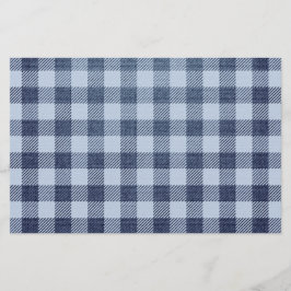 Papelaria Xadrez azul