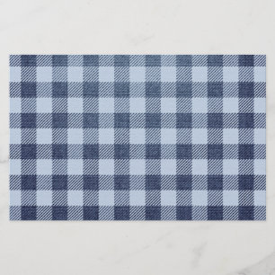 Papelaria Xadrez azul