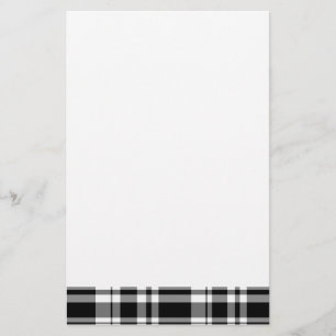 Papelaria Xadrez branca negra clássica elegante