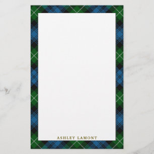 Papelaria Xadrez de Clan Lamont Tartan