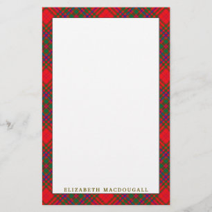 Papelaria Xadrez de Clan MacDougall Tartan