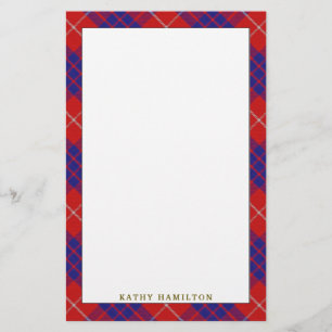 Papelaria Xadrez de Tartan elegante de Hamilton do clã