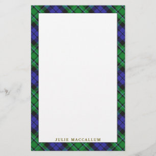 Papelaria Xadrez de Tartan elegante de MacCallum do clã