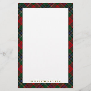 Papelaria Xadrez de Tartan elegante de MacLean do clã