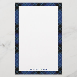Papelaria Xadrez de Tartan escocesa elegante dos cleros