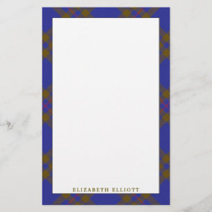 Papelaria Xadrez Elegante Clan Elliot Elliott Tartan
