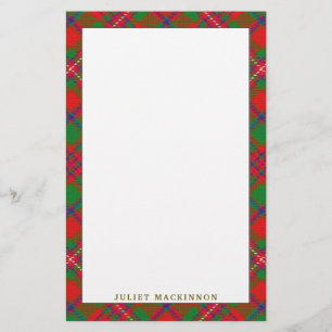 Papelaria Xadrez Elegante Clan MacKinnon Tartan