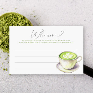 Papelaria Xícara de matcha Jogo Quem sou eu para chá de noiv
