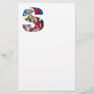 PAPELARIA XMAS S LETTER /SANTA CLAUS COM VIOLINA MONOGRAMA