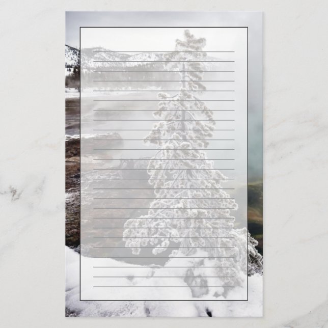 Papelaria Yellowstone de neve (Frente)