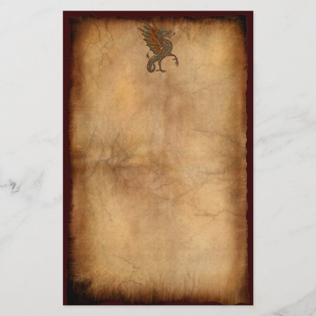 Papelaria Yold Medieval Dragon Design (Frente)