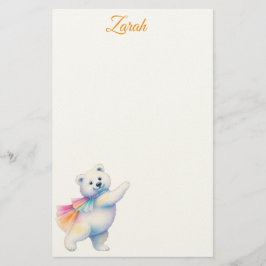 Papelaria Zarah the Dancing Polar Bear | Personalized