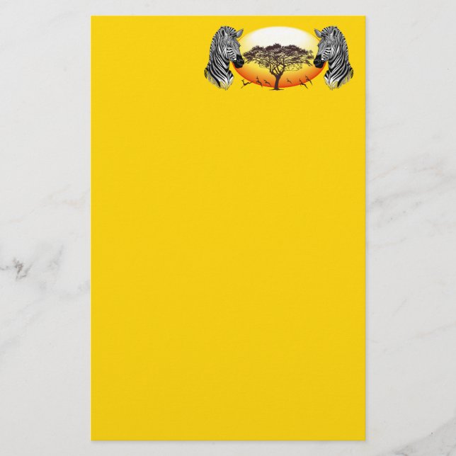 Papelaria Zebra African Savanna Wild Animal (Frente)