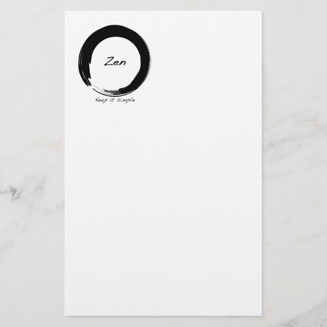 Papelaria Zen: Mantenha Simples (Frente)