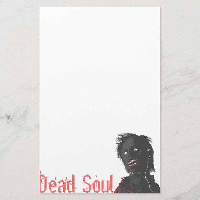 Papelaria Zombie! Papel de carta de Alma do morto (Frente)