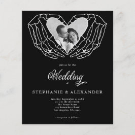 PAPER Black Gothic Photo Skeleton Mãos Casamento