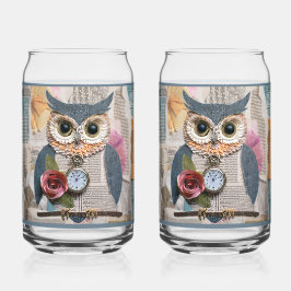 Paper Owl Soda Glass