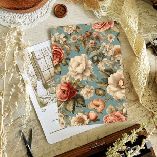 Papers de scrapbook florais vitorianos vintage