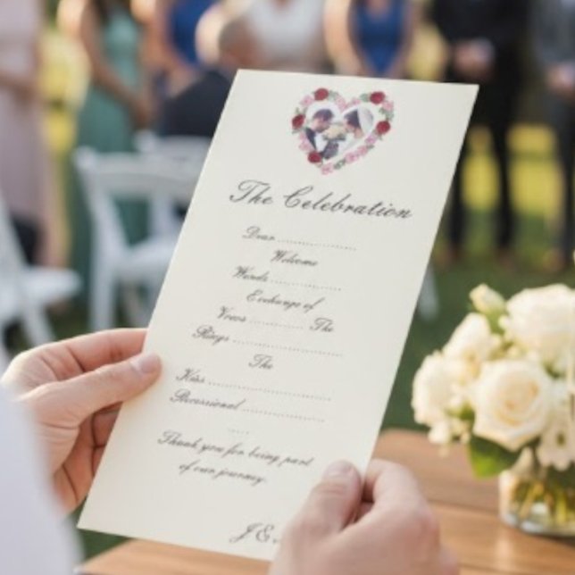 Papeterie de mariage - Programme de mariage crème (Criador carregado)
