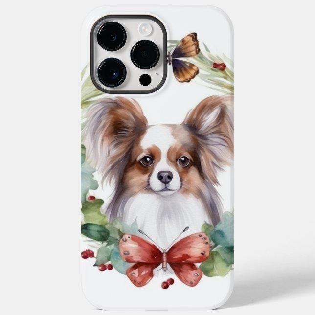 Papillon Christmas Wreath Festivo Pup (Verso)