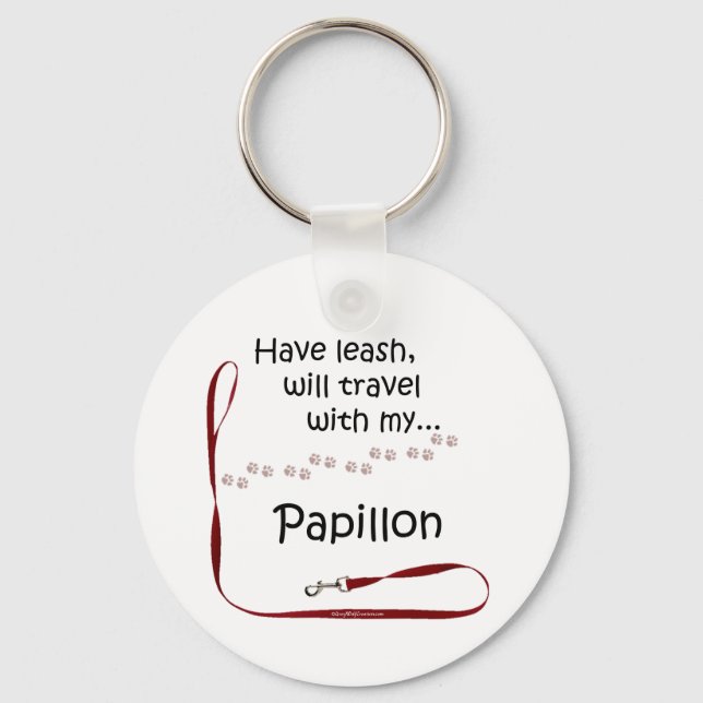Papillon Viagem Leash - Chaveiro (Frente)
