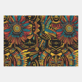 Papo De Embalagem Elegante "Aztec Dream" Turquesa
