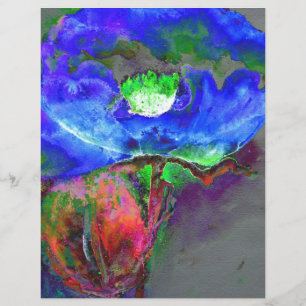 Papoila azul, abstrato azul
