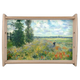 Papoilas de Monet que servem a bandeja