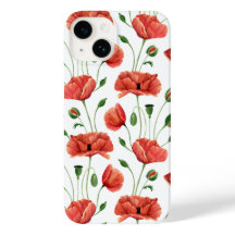 Papoula Vermelha Aquarela Flor Silvestre 