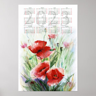 Papoulas Vermelhas, Calendário 2023 Poster