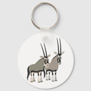 Par bonito de Chaveiro de Oryxes de Cartoon