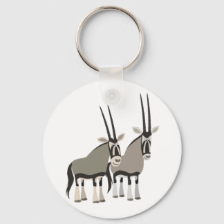 Par bonito de Chaveiro de Oryxes de Cartoon