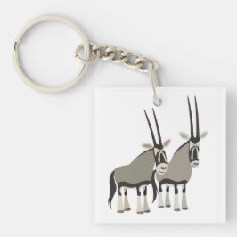 Par cômoda de Cartoon Oryxes Acrílicos Chaveiro