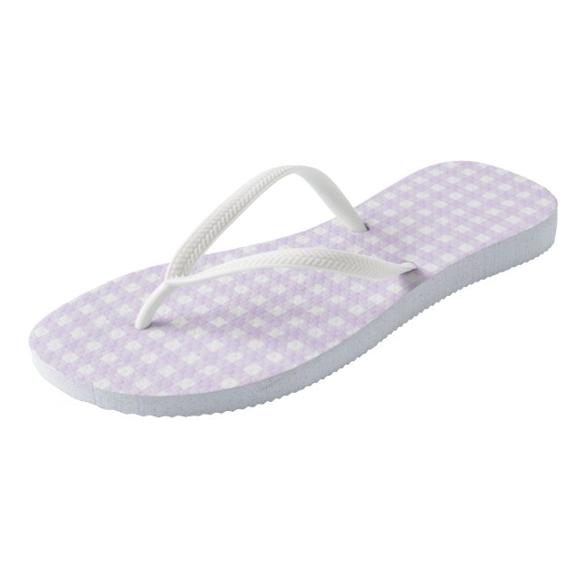 Par de Chinelos F & L Pink Gingham (Inclinado)