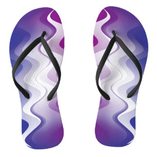 Par de chinelos roxo azul branco