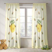 Par de Cortinas Finas – Charme de Abelha Leve & Ar