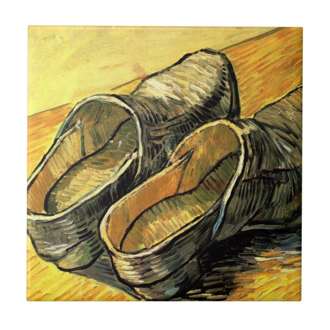 Par de Couro Clogs de Vincent van Gogh (Frente)