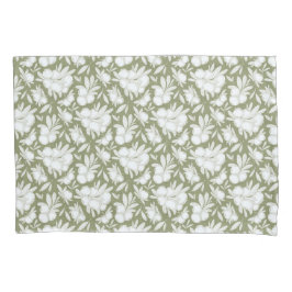 Par de esboço de berço botânico de travesseiros