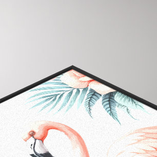 Par de Flamingos Tropicais – Impressão em Tela Est