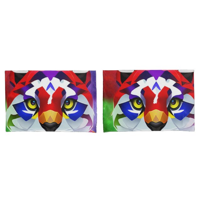 Par de fronhas padrão de Alexander Cat (Frente - conjunto)