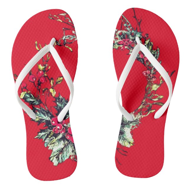 Par de NATAL de Chinelos (Pé da cama)