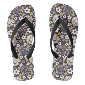 Par de Padrão de Vintagem Floral Único de Chinelos